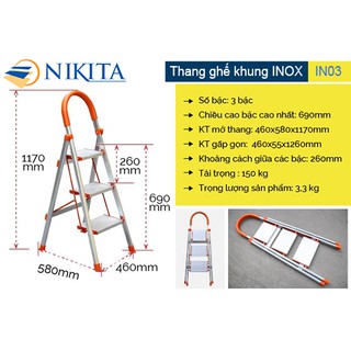 THANG GHẾ INOX NIKITA IN03