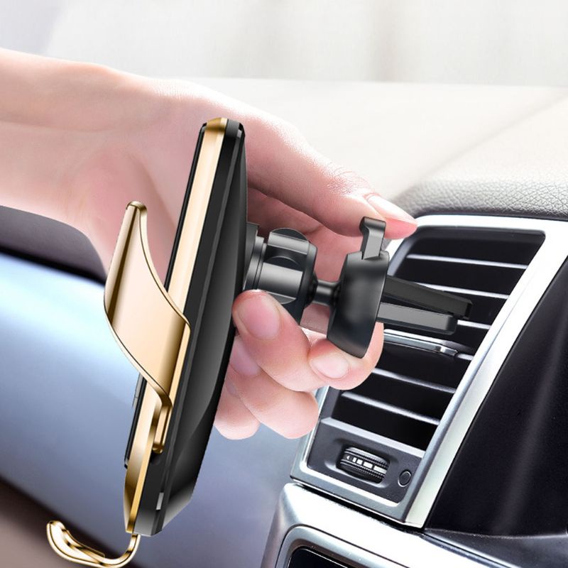 LIDU1  IR Smart Sensor Car Wireless Charger Automatic Clamping 10W Fast Charging Mount for  iPhone samsung Huawei 4 to 6.5 inch