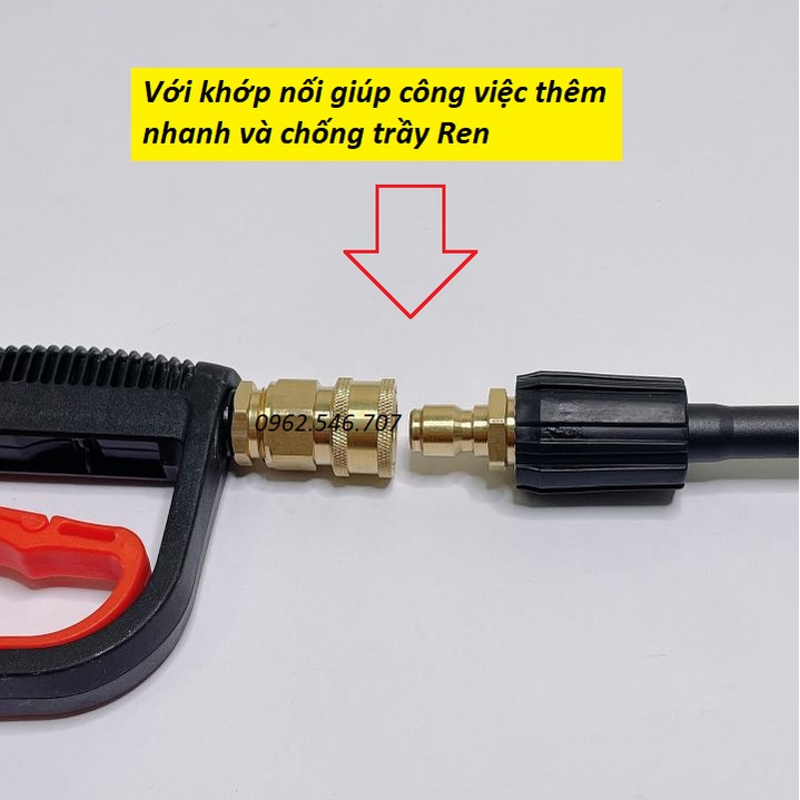 Khớp nối nhanh, Khớp nhanh máy rửa xe ren 22mm, Chống xoắn dây rửa xe