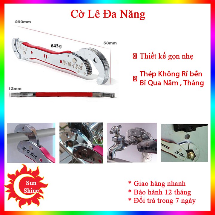 Cờ lê đa năng 2 đầu miệng tùy chỉnh,Cờ Lê Cầm Tay Wrench 2 Đầu Đa Năng 9-45mm