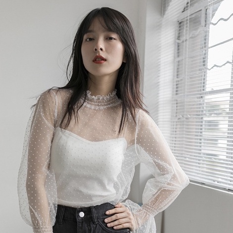 Áo bra nữ 2 dây mảnh mút mỏng, chất liệu cotton dáng dài cực xinh xắn HLBOUTIQUE B259