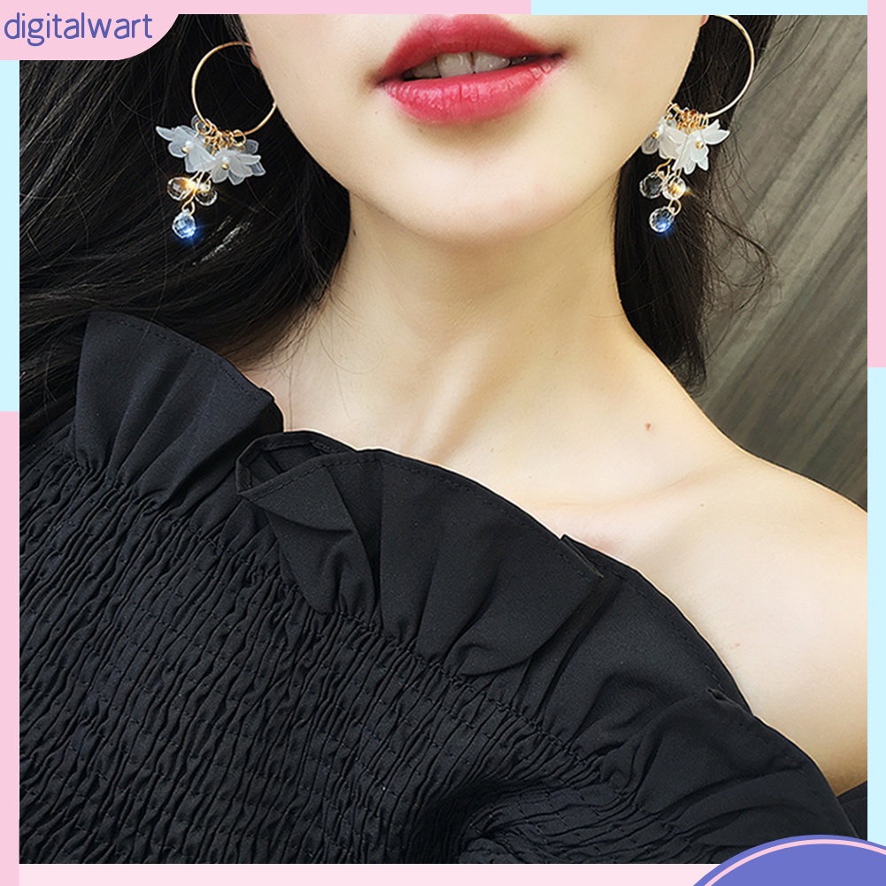 Hoa tai dáng dài thời trang phong cách thanh lịch cho nữ