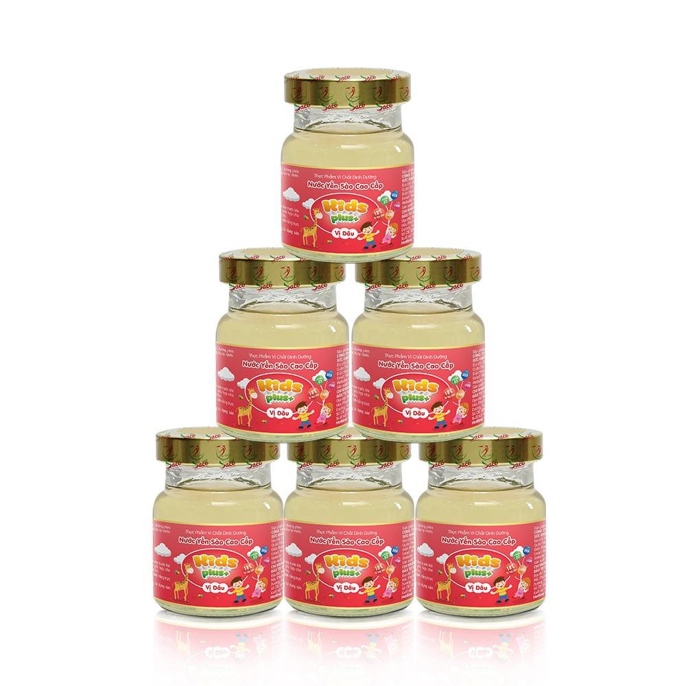 Nước Yến Sào Trẻ Em Thương Hiệu SACONEST KIDS PLUS+ 18% Yến Thiên Nhiên Vị Dâu-70ml