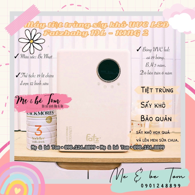 Máy tiệt trùng sấy khô UVC – LED Fatzbaby – 19L – KING 2 – FB4799BT