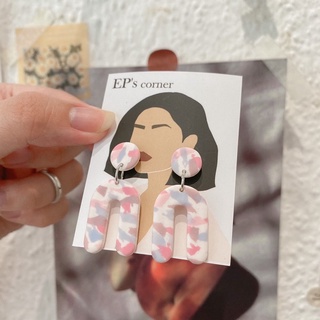 Khuyên tai đất sét nung Polymer Clay