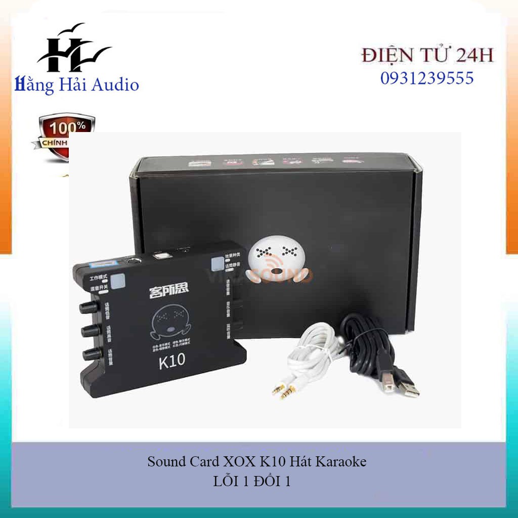 SOUNDCARD XOX K10 CẢI TIẾN IC 2019 (TẶNG DÂY LẤY NHẠC VÀO BẰNG ĐIỆN THOẠI)