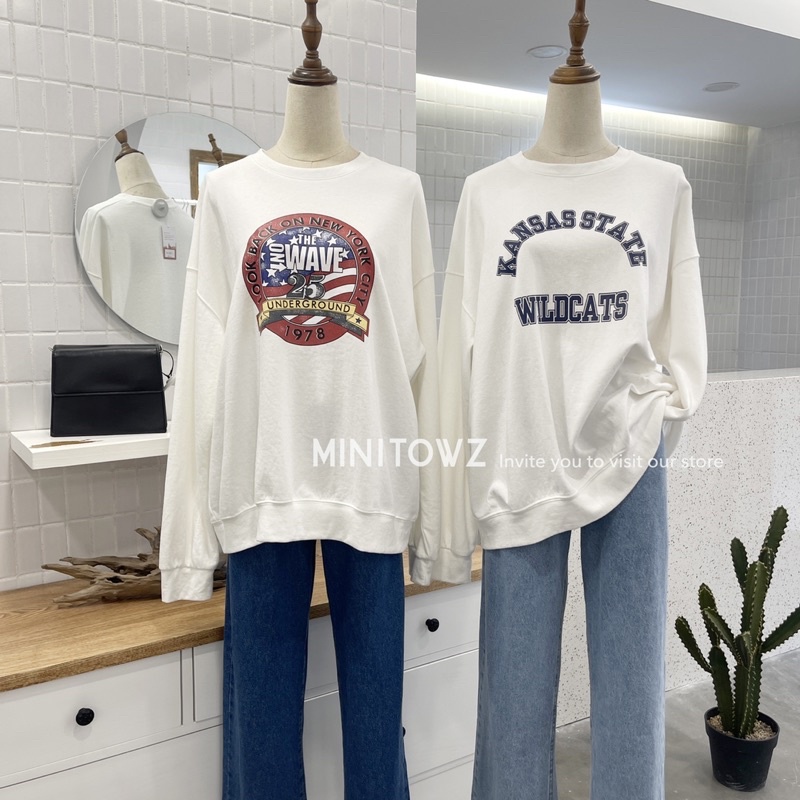 Áo thun dài tay in hình