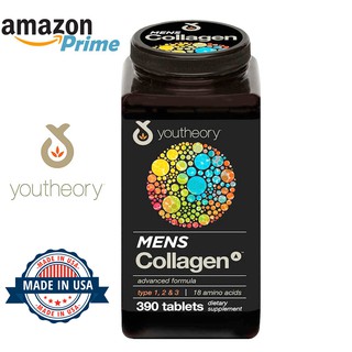 Collagen men youtheory mens collagen cho nam - type 1 2 & 3 | hộp 290, 390 viên