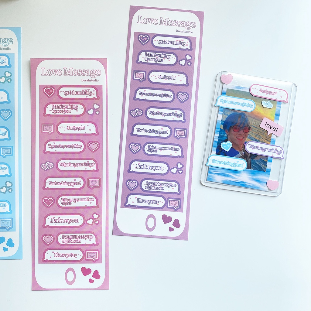 Sticker Dán Trang Trí Toploader Bubble Cute Text