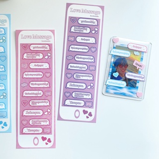 Sticker Dán Trang Trí Toploader Bubble Cute Text
