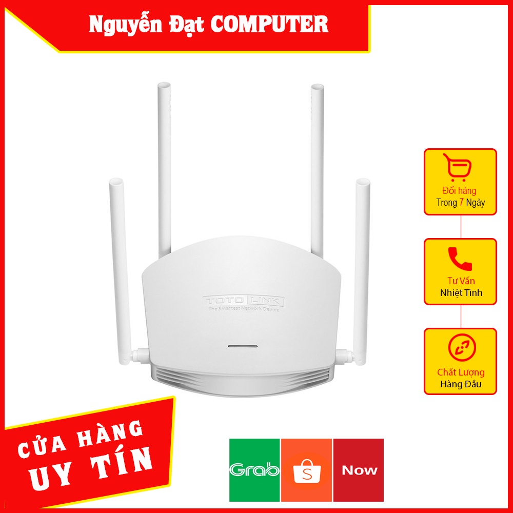 Bộ thu,phát Router wifi tốc độ 600Mbps - TOTOLINK N600R 4 râu,Hàng Chính Hãng - Bảo Hành 24 tháng