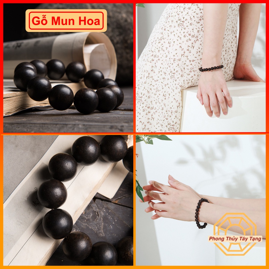 Vòng Tay Phong Thuỷ Gỗ Tự Nhiên  mùi thơm nhẹ Bình An, May Mắn quà tặng ý nghĩa - Phong Thuỷ Tây Tạng