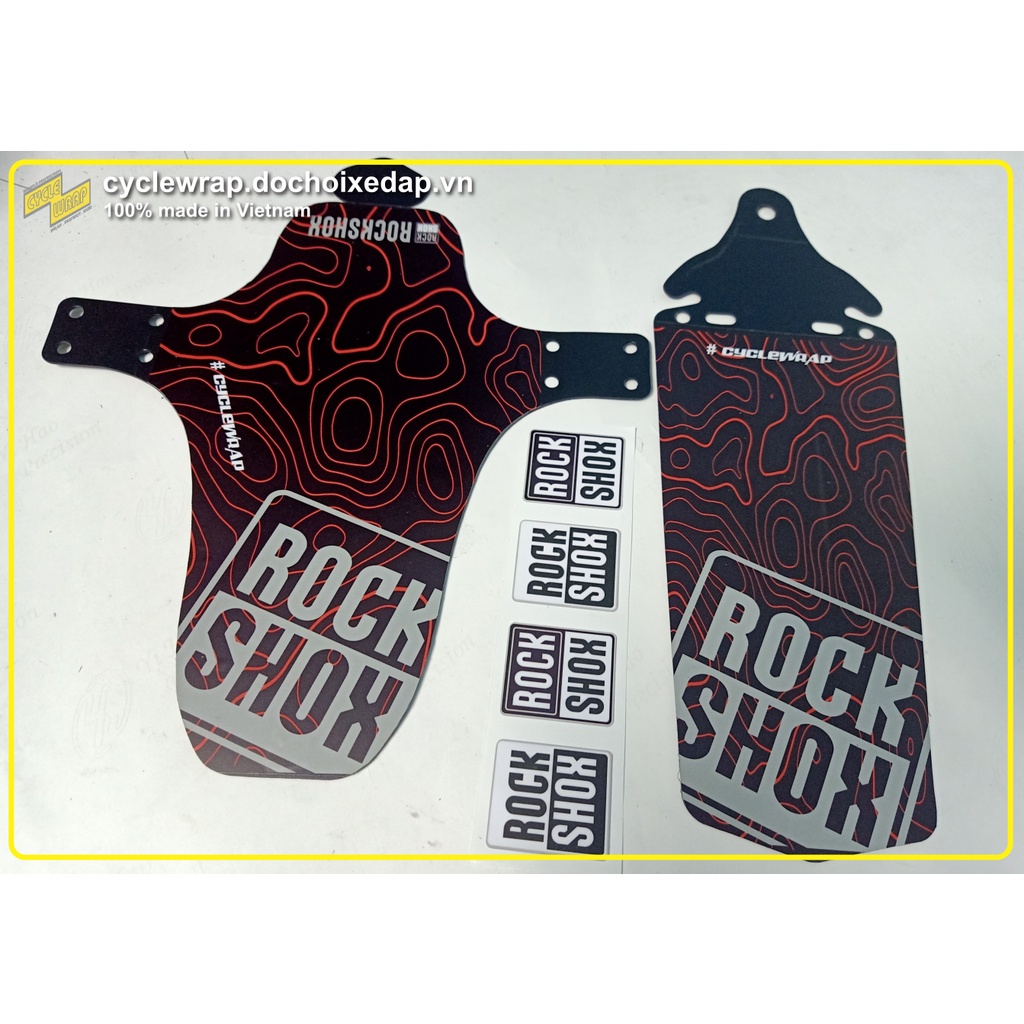 ☇№✸Dè chắn bùn xe đạp địa hình MTB ROCKSHOX 2021 | Mud Guard Bicycle Fenders CycleWrap