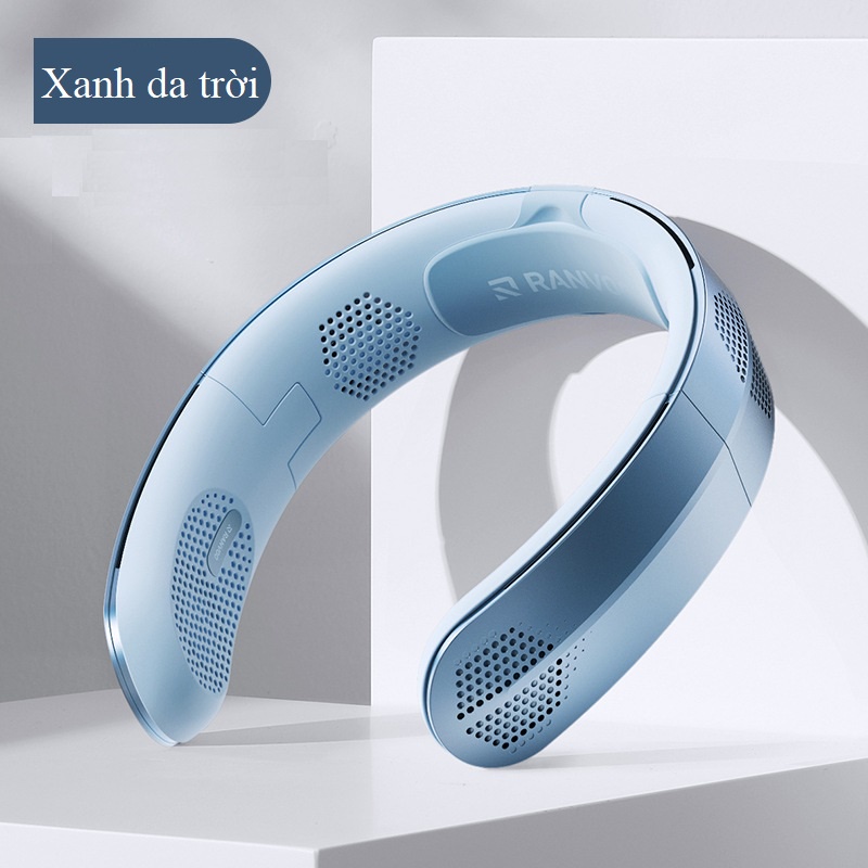 Quạt đeo cổ điều hòa không khí cao cấp thế hệ mới, quạt treo cổ mini mát lạnh dùng khi tập thể dục, dã ngoại