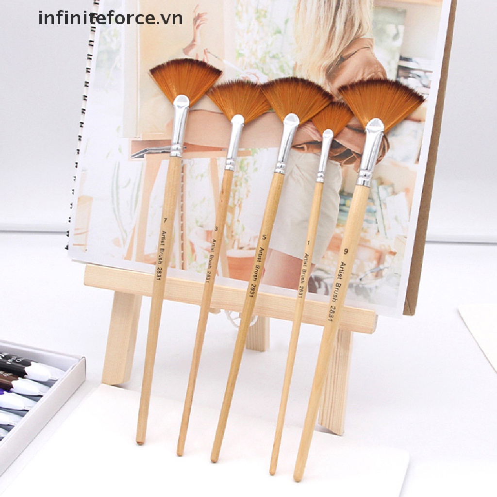 Bộ 5 Cọ Trang Điểm Hình Cánh Quạt