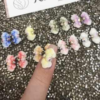 Hoa bột- cúc nửa cánh tròn - set 10 bông
