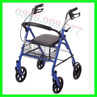 Khung Tập Đi cho người già W-14 Hàng Lucass Cao Cấp Có Tay Phanh,Có Ghế Ngồi , Giỏ Đựng Và Bánh Xe