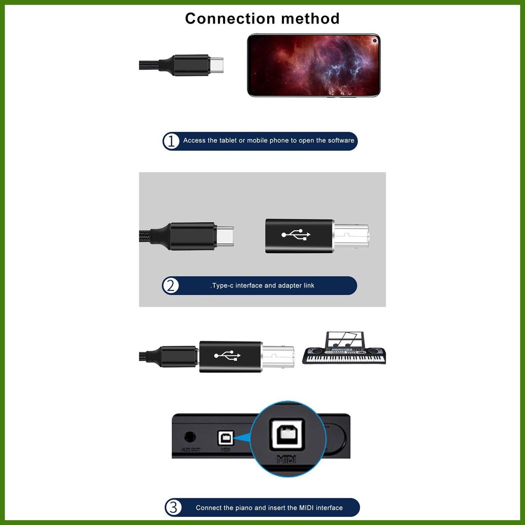 Cáp Chuyển Đổi USB Type C Cái Sang USB B Đực Tốc Độ Cao Cho Điều Khiển DJ rdavn rdavn