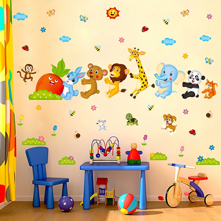 Decal dán tường cho bé học TUNG DECOR XL8221 Nhổ Cà rốt 1