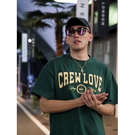 Áo thun- CWEW LOVE Màu XANH LÁ chất liệu 100% Thun Cotton vải 230gsm