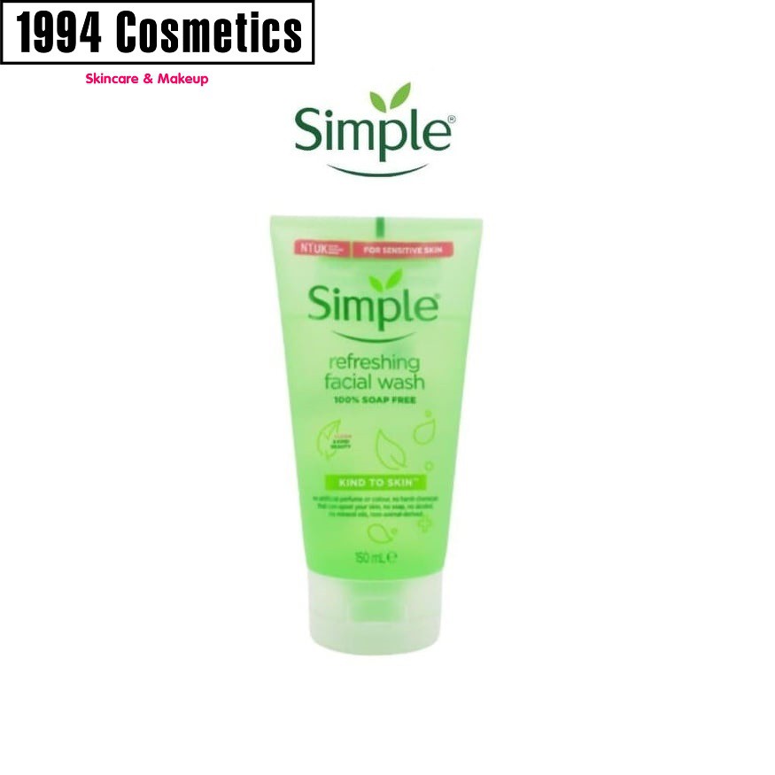 Sữa rửa mặt Simple chính hãng dạng gel dịu nhẹ cho dầu mụn và da nhạy cảm | BigBuy360 - bigbuy360.vn