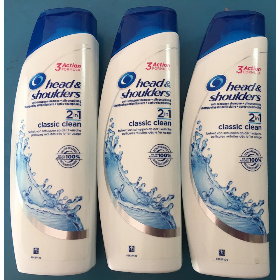 Dầu gội đầu head&shoulder 2in 1 của Đức sạch gầu hết ngứa.