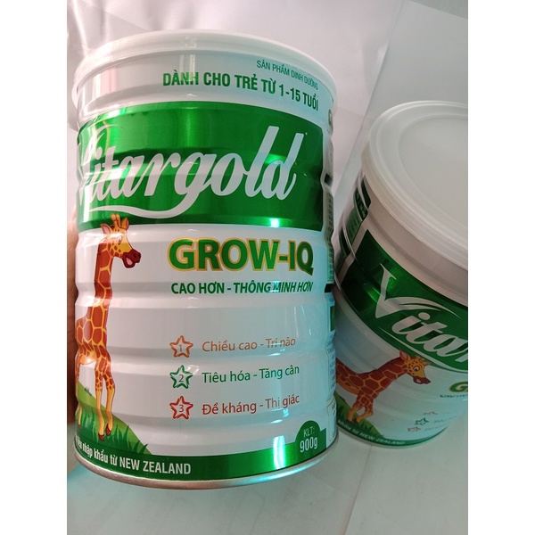 Sữa bột Vitargold tăng chiều cao cho trẻ từ 1 đến 15 tuổi - Hộp 900gram
