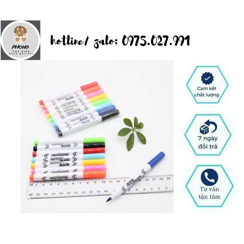HOT Set 12 màu thần kỳ, vẽ hình nổi trên mặt nước viết được bảng trắng ( không kèm thìa)