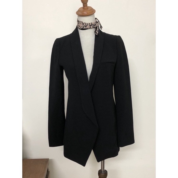 size M áo vest blazer nữ màu đen nhánh chất dày xịn siêu đẹp sang tôn dáng mới đet 2hand