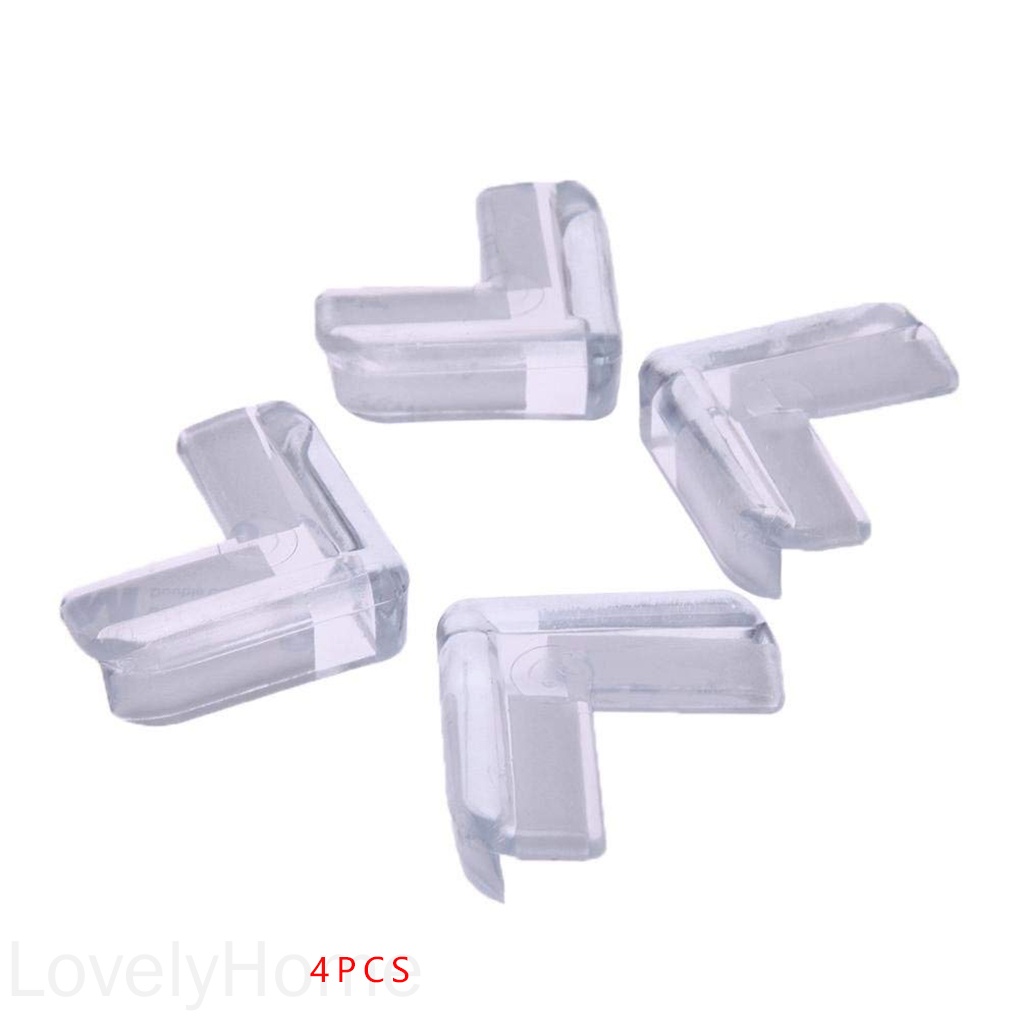 4 Tấm lót góc bọc cạnh bàn bằng PVC trong suốt chống va chạm bảo vệ an toàn cho bé