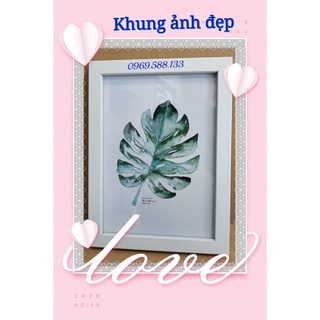 Khung ảnh cỡ A4 , kích thước 20x30 cm, tặng kèm đinh và móc treo tường.