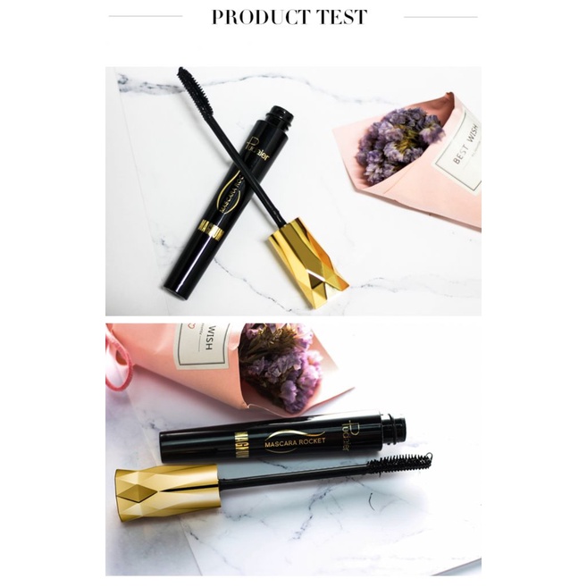 Mascara Pudaier sợi tơ 4D màu đen làm dài dày và cong mi chống nước chống nhòe
 | BigBuy360 - bigbuy360.vn