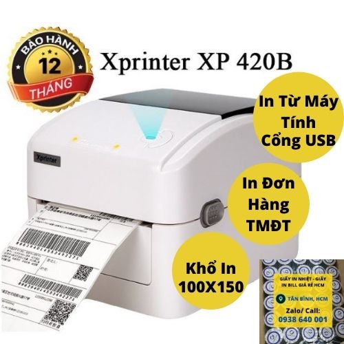 [ RẺ NHẤT ]Máy In Xprinter 420B- Máy in Đơn Hàng Khổ 100x150mm- Mới - BH 12 Tháng | WebRaoVat - webraovat.net.vn