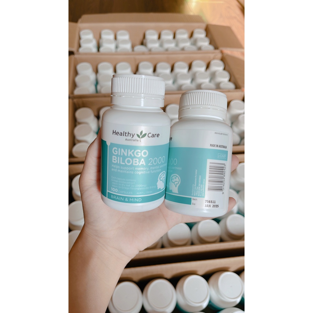Bổ não  Healthy Care Ginkgo Biloba 2000mg - 100 viên