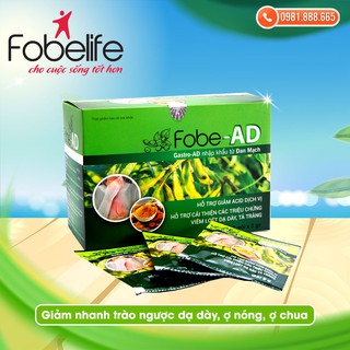 Giảm nhanh trào ngược dạ dày, ợ chua- ơ hơi. Đạt chuẩn GMP- Fobe-AD