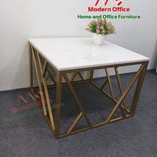 Bàn Sofa Hình hộp vuông mặt đá trắng