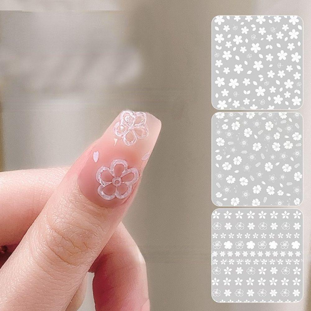 Miếng Dán Trang Trí Móng Tay Hình Hoa Anh Đào Xinh Xắn