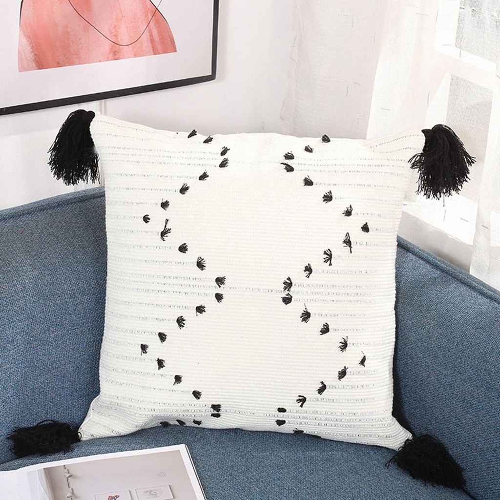 Vỏ Gối WMES15H Phối Tua Rua Mềm Mại Trang Trí Giường Ngủ / Sô Pha / Nông Trại