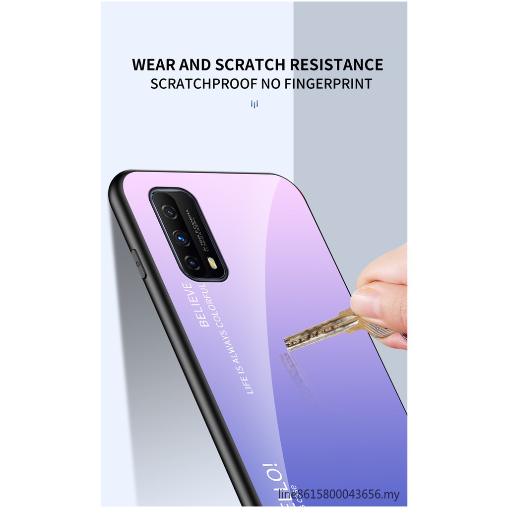 Ốp Kính Cường Lực Màu Gradient Dùng Cho Vivo Iqoo Z1X  Iqooz1X