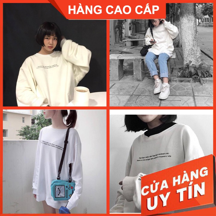 Áo Sweater NEVA DIE Trắng WHITE UNISEX (form rộng Châu Âu) (SIÊU SALE - HÀNG CAO CẤP)