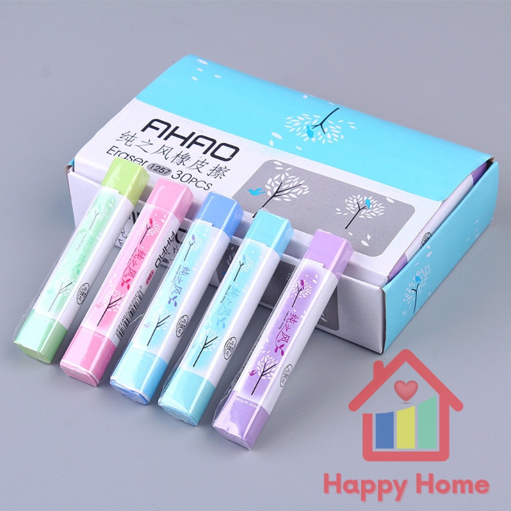 Gôm, cục tẩy bút chì thanh dài tiện dụng nhiều hình dễ thương cho bé Happy Home