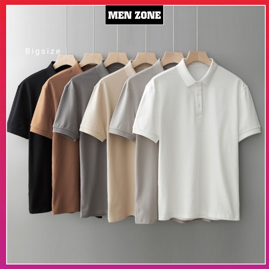 Áo Thun Polo Nam Cổ Bẻ Họa Tiết Trơn Menzone Chất Cotton Thoáng Mát [ APF ]