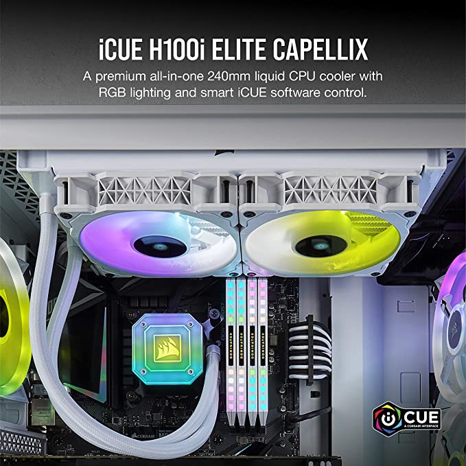 Corsair H100i ELITE CAPELLIX WHITE Tản nhiệt nước - Bảo hành chính hãng 2 năm