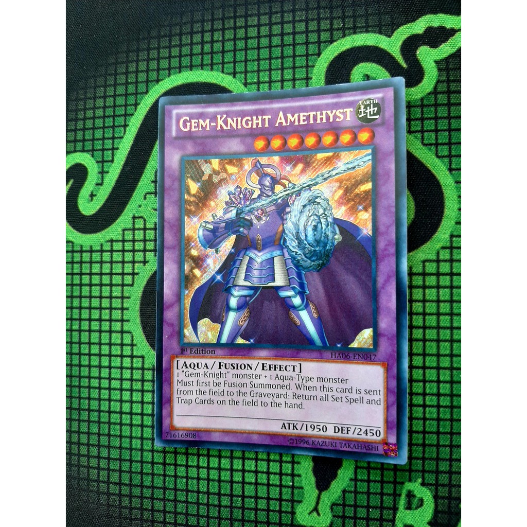 [ ĐỖ LẠC SHOP ] THẺ BÀI YUGIOH Gem-Knight Amethyst - HA06-EN047 - Secret Rare 1st Edition