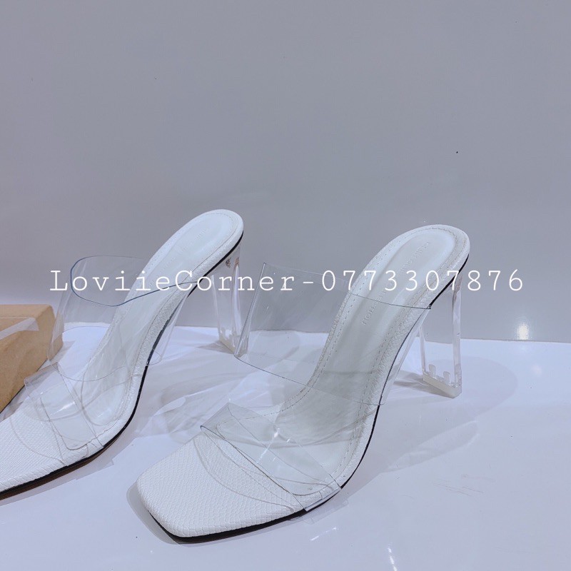 DÉP CAO GÓT LOVIIECORNER QUAI TRONG - GUỐC NỮ 9 PHÂN GÓT TRONG SUỐT THỜI TRANG D200329 D201137