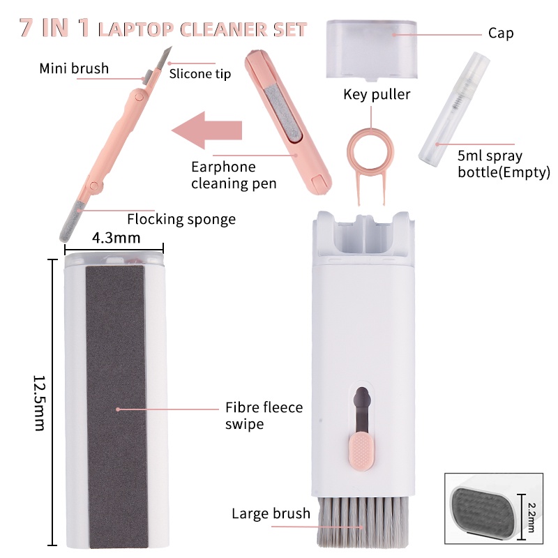 Dllencase Bộ Dụng Cụ Vệ Sinh Bàn Phím Máy Tính 7 Trong 1 Cho Airpods 3 Pro A315
