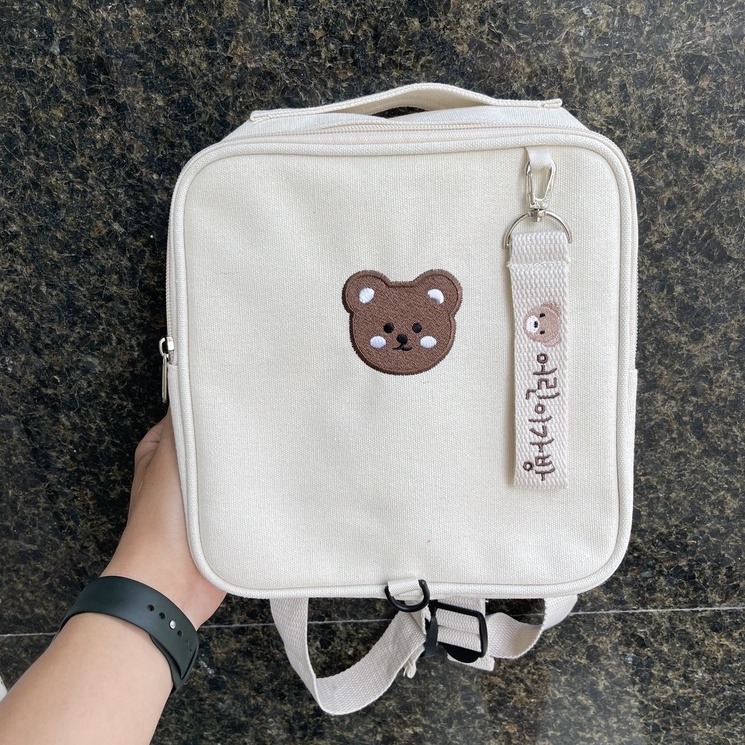Balo Hàn Quốc Thêu Gấu Cho Bé - POLLY KID SP125