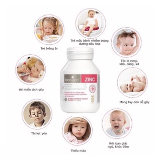 Kẹo kẽm bioisland 120 viên Úc