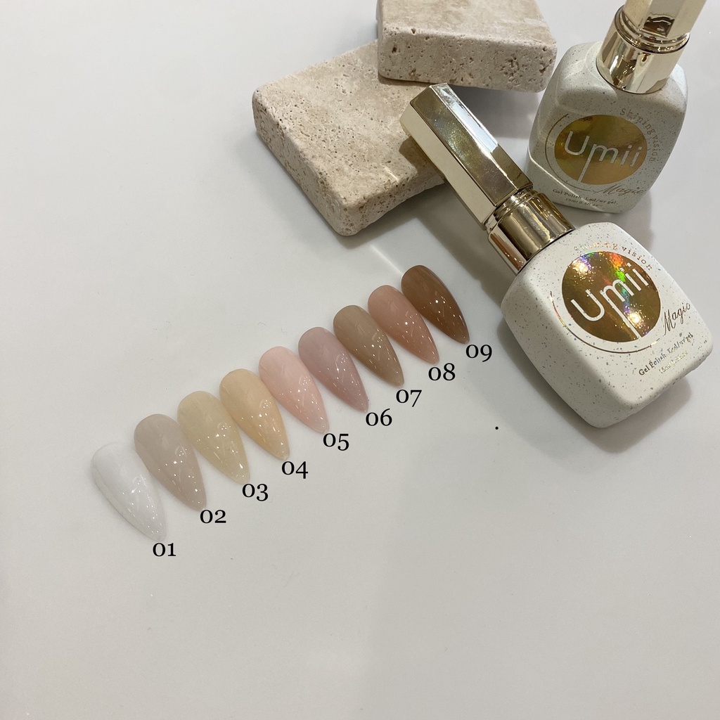 Sơn thạch umi 54m tone màu nhẹ nhàng thanh lịch - Đồ nails Nhật Quyên