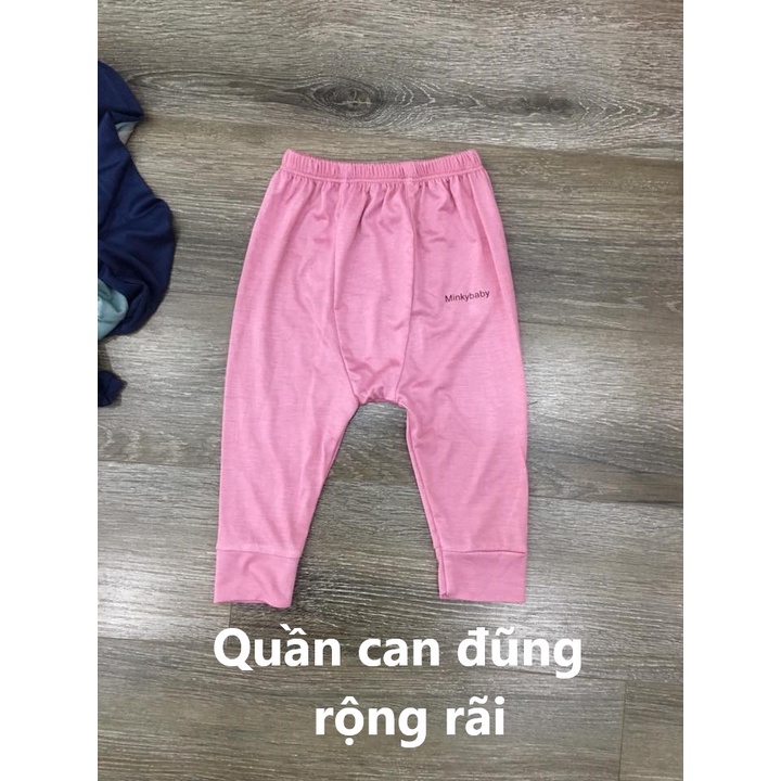 Bộ Dài Tay Thun Lạnh Cúc Giữa Minky Mom Cho Bé, Bộ Thun Lạnh Cho Bé Can Đũng Đóng Bỉm Sơ Sinh Đến 2.5 Tuổi.